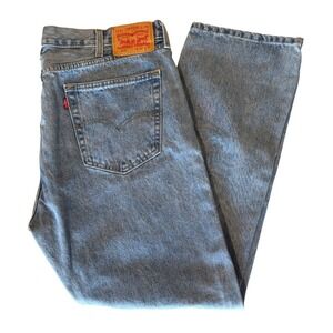 Levi's 505 Men's Jeans 40x30 Light Wash Straight Leg Mid Rise Relaxed Fit